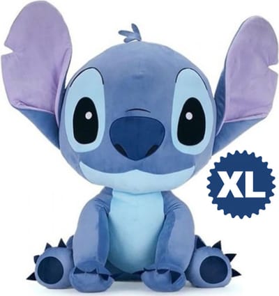 Stitch Zittend – Lilo & Stitch Disney Pluche Knuffel XL 70 cm groot - Disney Plush Toy - Speelgoed knuffeldier knuffelpop voor kinderen jongens meisjes - XXL grote Knuffels Lilo en Stitch, Angel, Leroy, Stitch, Scrump