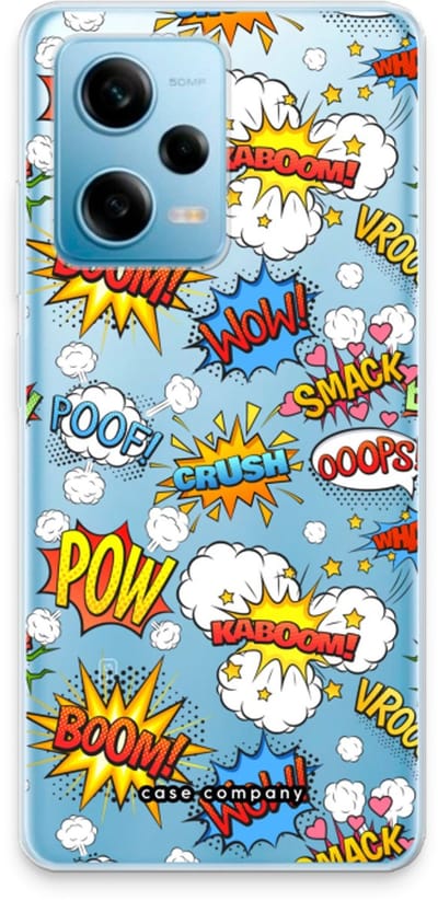 Case Company® - Hoesje geschikt voor Xiaomi Redmi Note 12 Pro 5G hoesje - Pow Smack - Soft Cover Telefoonhoesje - Bescherming aan alle Kanten en Schermrand