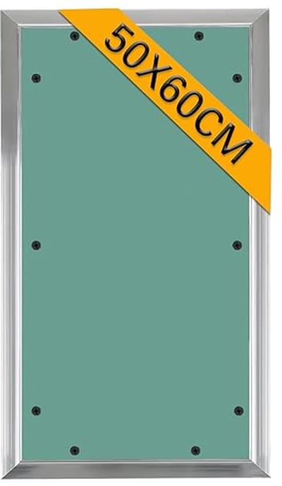 Inspectieluik 50x60 cm – Aluminium Inspectiedeur – Gipsplaat Inzet – Geschikt voor Grote Openingen – Wandmontage