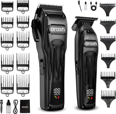 arash® Professionele Tondeuse Pro Set – Tondeuse & Baardtrimmer – Tondeuse Hoofdhaar – Kappersset - Tondeuses Cheveux - Hair Clipper – Haartondeuse – Haartrimmer – Luxe opbergzak