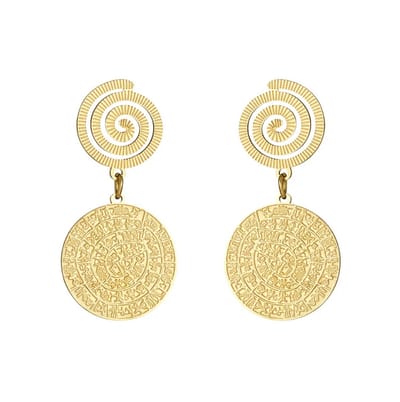 Yehwang Oorbellen Swirl goud