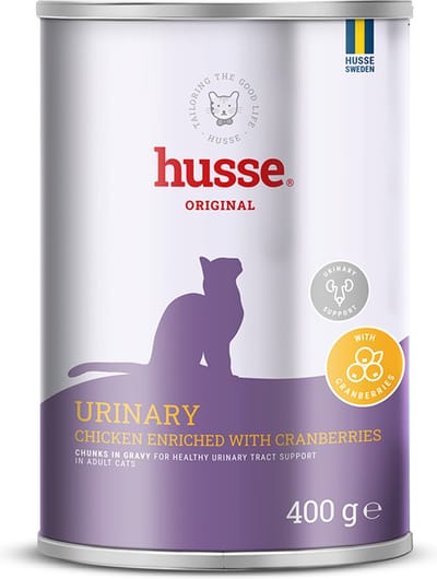 Husse Katt Urinary - Blaasgruis, Kattenvoer natvoer, 12x395g natvoer - Kattenvoeding 100% Natuurlijk