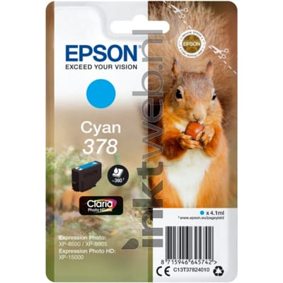 Epson Squirrel 378 Eekhoorn Claria Photo HD afzonderlijke cyaan inkt