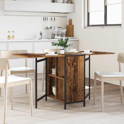 vidaXL - Eettafel - 144 - x - 60 - x - 75 - cm - Bewerkt - hout - Oud - hout - Rechthoekig