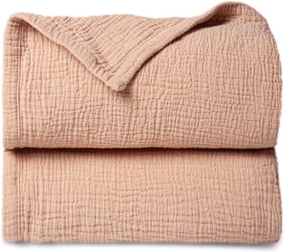 Moesseline-dekbed, kinderdekbed voor baby's en peuters, 119 x 119 cm (luchtblauw)