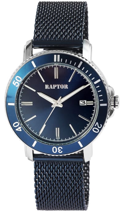 Raptor Herenhorloge roestvrij staal Nadim, datumaanduiding