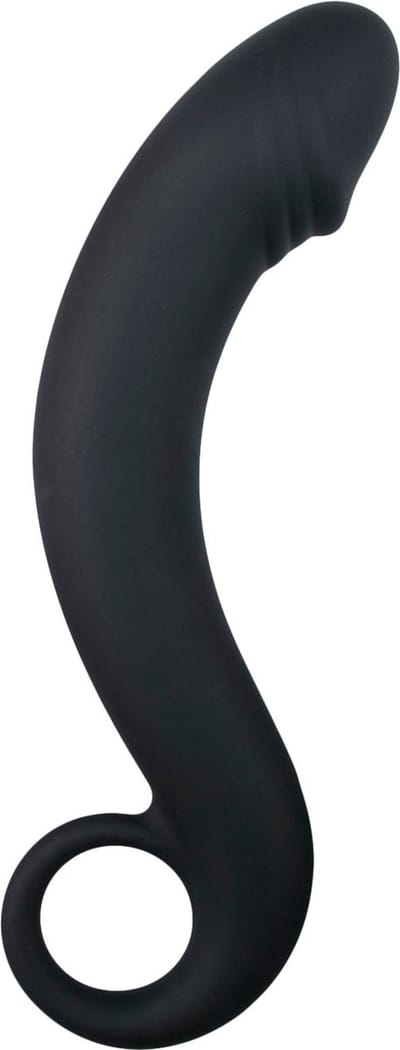 EasyToys - Siliconen Prostaat Dildo met Handvat - Dildo's - Sex Toys voor Vrouwen en Mannen - Zwart