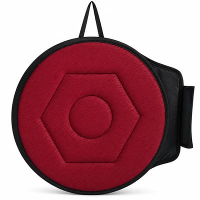 Draaibaar Autokussen - 360 Graden Roterend Zitkussen met Veiligheidsgordel Gesp - Ademend & Ergonomisch Stoelkussen voor Auto, Vrachtwagen en Thuis - rood