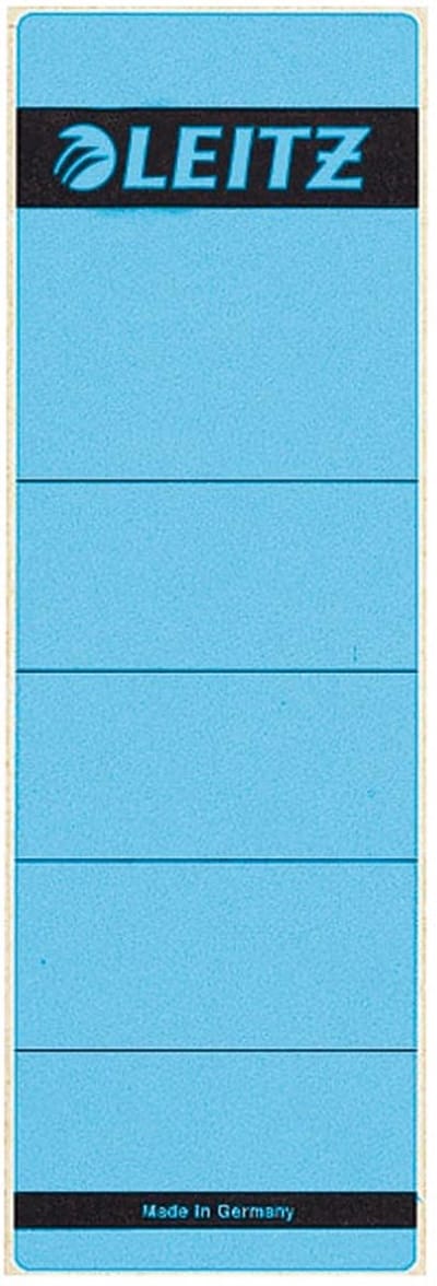 Rugetiket leitz 1642 62x192mm blauw | 10 stuks