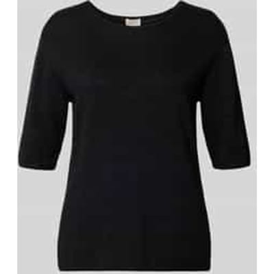 Gebreid shirt van wolmix met ronde hals