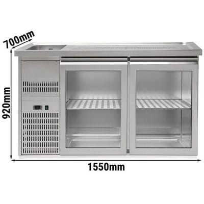 GGM Gastro Biertheke Premium PLUS - 1550x700mm - 2 Glastüren