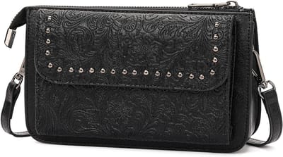 Vegan leren schoudertas voor dames, kleine crossbody tas met kaartslots en verstelbare schouderriem, ideaal voor mobiel en als handtas