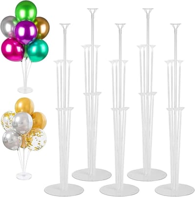 Ballonstand Set met 5 Herbruikbare Statieven voor Feestjes, Verjaardagen en Bruiloften - Ideaal voor Decoratie en Feestversiering