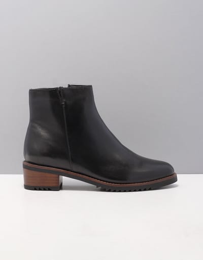 EVERYBODY Belport Enkellaarsjes - Enkelboots met rits - Dames - Zwart - Maat 39