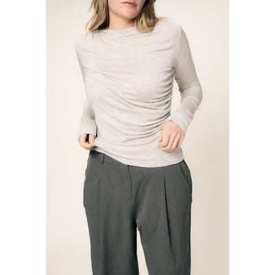 VIVEH Alyssa Grey Melange Maat: 50 | Longsleeves Outlet | Dames | Grijs