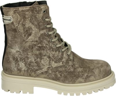 Floris van Bommel - WONKI 04.15 - Hoge sneakersVeterlaarzenDames veterschoenenDames sneakersHalf-hoge schoenen - Kleur: Metallics - Maat: 37