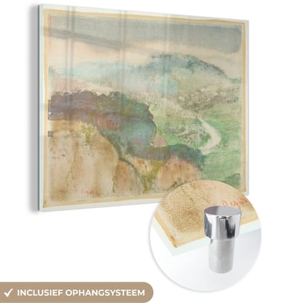 ® Glasschilderij 160x120 cm - Schilderij acrylglas - Landscape - Schilderij van Edgar Degas - Foto op glas - Muurdecoratie woonkamer - Wanddecoratie slaapkamer - Schilderijen