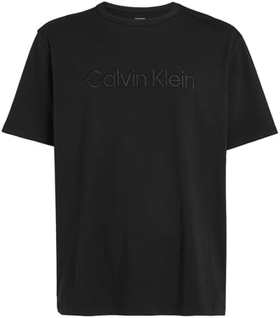 Calvin Klein heren O-hals shirt embroidered logo zwart