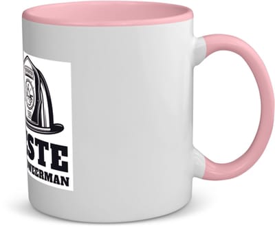 Akyol - beste brandweerman koffiemok - theemok - roze - Beste brandweerman - collega - cadeau - 350 ML inhoud