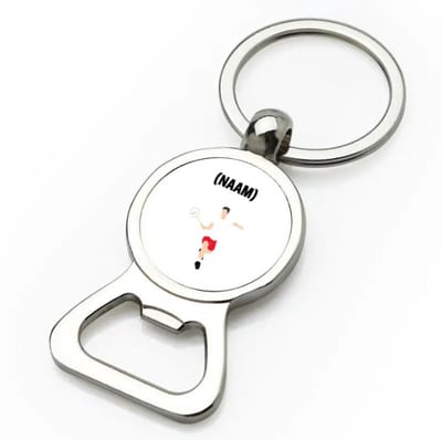 Akyol - badminton met eigen naam flesopener - Badminton - badmintonner - sport - 9 bij 3 cm