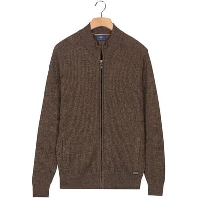 Baileys Vest Fullzip Allover Structure Taupe / male