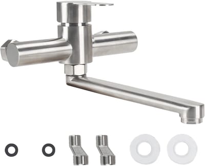 Dailygoods- Mengkraan Eenvoudige Installatie - Verchroomd - 360° Draaibare Uitloop - Geschikt voor Keuken/Badkamer - Keramische Kern - Schroefdraadstang - Keukenkraan