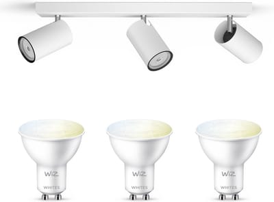 WiZ Kosipo Opbouwspot (Wit) - Warm tot Koelwit Licht - Plafondspot met 3 Lichtpunten - GU10 -Te bedienen via WiFi