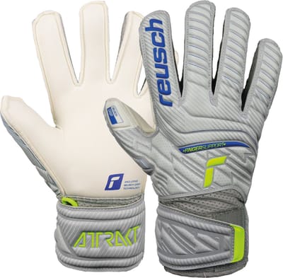 Reusch Attrakt Grip Finger Support Junior Grey Keepershandschoenen Kinderen - Maat 4
