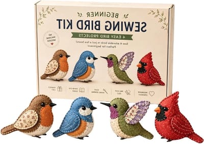 Naaiset Voor Beginners - Knutselpakket Dier - Creatief Knutselen - Voorgesneden Vilt - 21 x 16 cm - Multicolor
