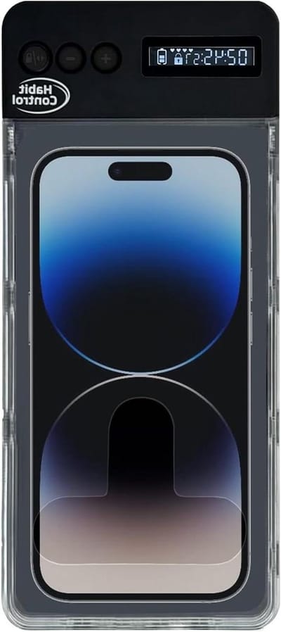 Telefoonkluis - Tijdslot Box - Focus Verbeteren - Langdurige Timer - 21.5 x 9.4 cm - Zwart