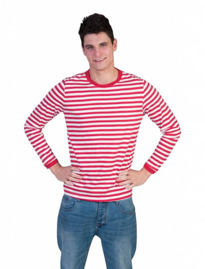 Rood/Wit gestreept shirt - Maat XXL