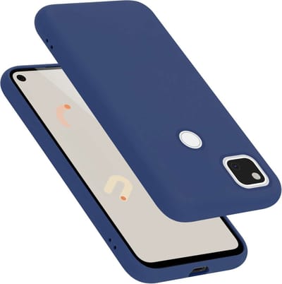 Cadorabo Hoesje geschikt voor Google PIXEL 4A 5G in LIQUID BLAUW - Beschermhoes gemaakt van flexibel TPU silicone Case Cover