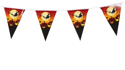 Fiestas Guirca - Vlaggenlijn fantasy Halloween (2, 5 meter) - Halloween - Halloween Decoratie - Halloween Versiering