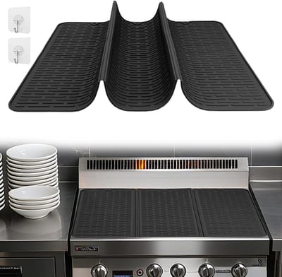 Siliconen kookplaatbescherming 70,5 x 50,8 cm, hittebestendige mat voor glasplaat, krasbestendige afdekking en aanrechtbescherming