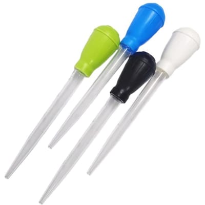 4 stuks Aquarium Waterwisselaar 30ml Kalkoen Baster Aquarium Schoonmaak Druppelaar Pipet voor Vispoep Schoonmaken 45cm sifon