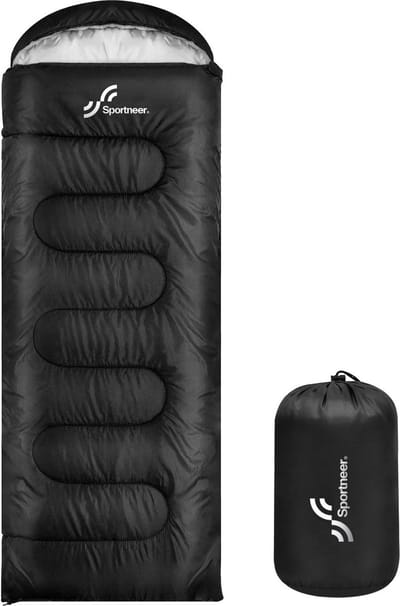 Slaapzak outdoor voor op de camping: Sportneer zomerslaapzak, draagbare, ultralichte warme slaapzakken, zomer, voor kinderen en volwassenen, voor trekking, reizen,