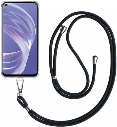 Telefoonhoesje Geschikt voor Oppo A53 5G / A72 5G / A73 5G Transparant Schokbestendig met Afneembaar Universeel Telefoonkoord - Backcover Case Siliconen ShockProof with Lanyard - Smartphonica geschikt voor Oppo A53 5G;Oppo A72 5G;Oppo A73 5G