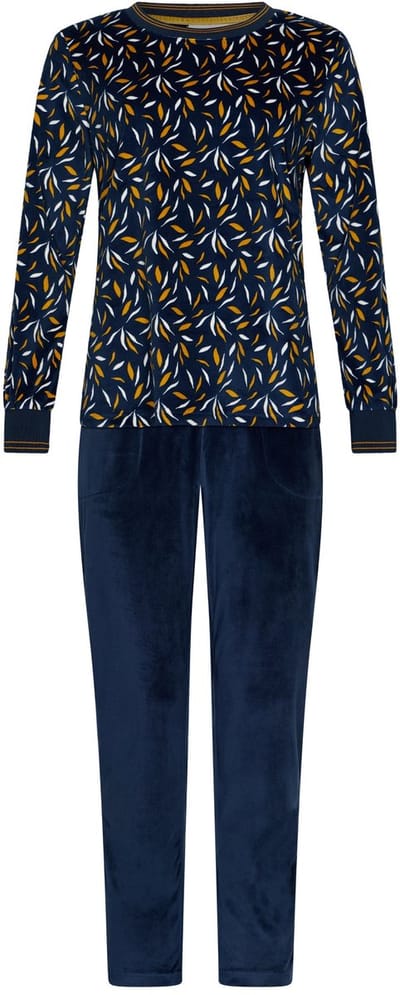 Pastunette - Moonlite - Pyjama/Huispak - Velours - Fleece - Donkerblauw - Maat 36