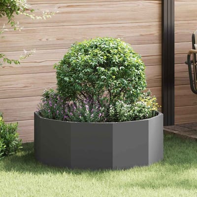 vidaXL Plantenbak Zwart 90 x 90 x 35 cm Staal