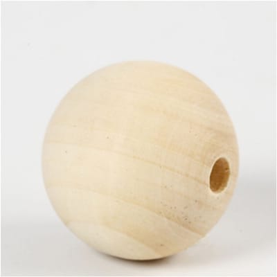 Creativ Company Houten Kralen 40 mm Naturel 6 stuks