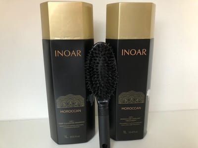 Inoar marokaanse Keratine &GRATIS BORSTEL MOROCCAN  Keratin BEHANDELING 2X1000ML
