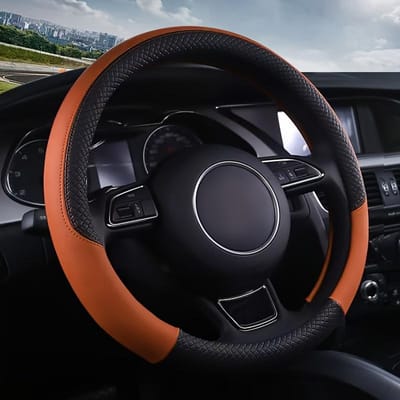 Auto Stuurhoes, Mode Splicing Stuurhoes, Vier Seizoenen Universeel Meerkleurig Auto Interieur Accessoires