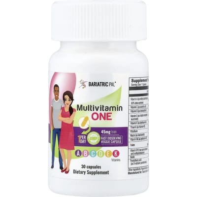 BariatricPal, Eén Multivitamine met IJzer, 30 Capsules