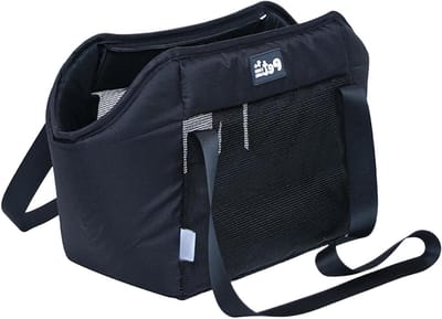 Draagbare Huisdier Tas - Schoudertas Kat - Dierenarts Bezoek - Afneembare Riem - 40x23x24cm - Zwart