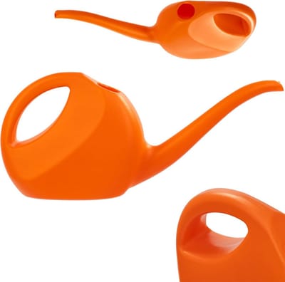 Kleine gieter 2 liter voor huis en tuin, kunststof tuingieter met lange uitloop