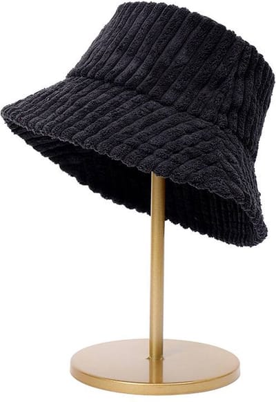 FLIPFLOP CLUB® Corduroy Rib Bucket Hat | Accessoires voor festival - Vakantie - Vissershoed - Vissershoedje - Unisex - Visser Cap - Sun Hat - Zonnehoedje - Zwart