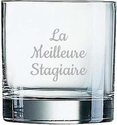 Whiskeyglas gegraveerd - 38cl - La Meilleure Stagiaire