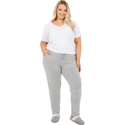 Brave Soul Dames/Dames Verwarmde Rechte Sweatbroek (Grijze Mergel)