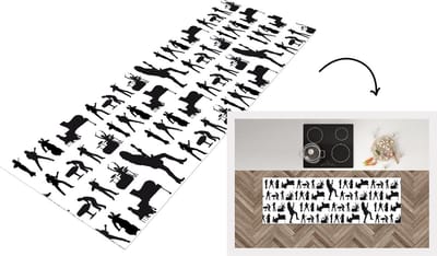 Keukenloper - Loper keuken - Patronen - Muziek - Band - 150x50 cm - Keukenloper vinyl