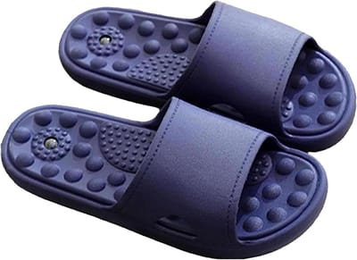 Massage Slippers - Voetreflexologie - Ontspanning Bevorderen - Acupressuur Punten - 306 g - Marineblauw